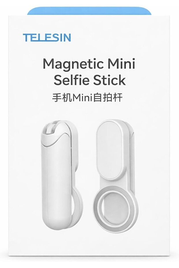 Magnetic Mini Selfie Stick with Remote Control, Wheel Zoom, 60cm Adjustable Telescopic Stick