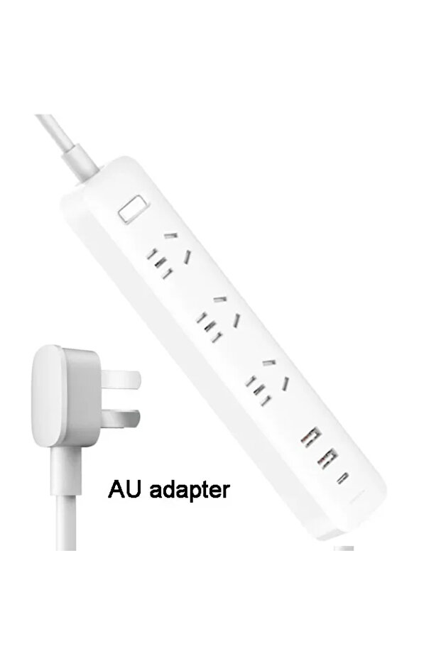 شريط طاقة شاومي مي ميجيا الجديد بقوة 20 واط للشحن السريع مع 2 منفذ USB-C و3 مقابس قياسية