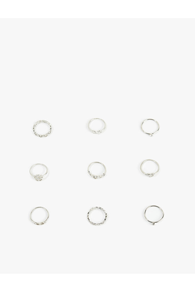 Hearted 9-Piece Ring Set