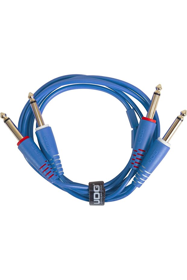 Audio Cable Set 1/4'' Jack - 1/4'' Jack Blue Straight 1.5M