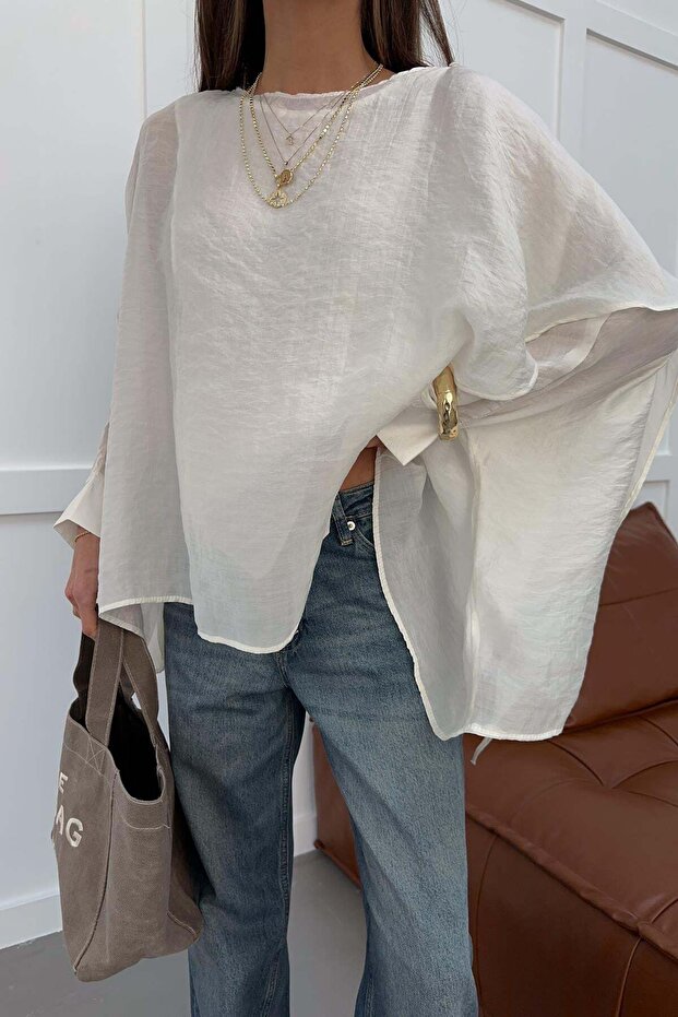 Cape Blouse White