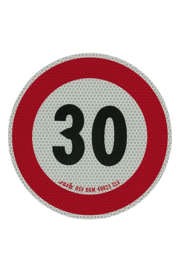 Reflective Truck Speed Limit Sticker Speed Limit Sign (Diameter 20 cm) 30 Km