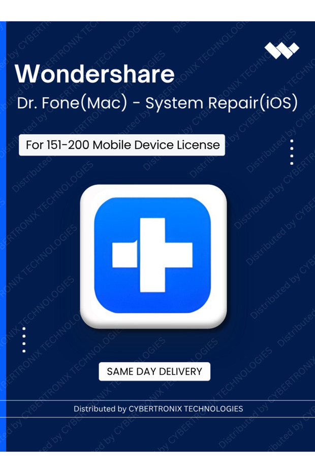 Dr.Fone(Mac) -System Repair (iOS) | 151-200 Mobile Device | Digital License | Same Day Delivery