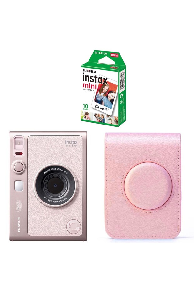 Instax mini evo Pembe Fotoğraf Makinası Ve Hediye Seti