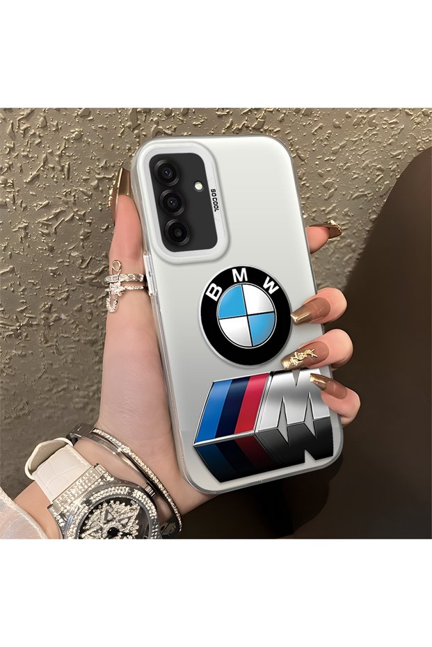 Samsung Galaxy A26 Compatible Silicone Edge Hard Back Anti-Fall Phone Case Bmw Patterned