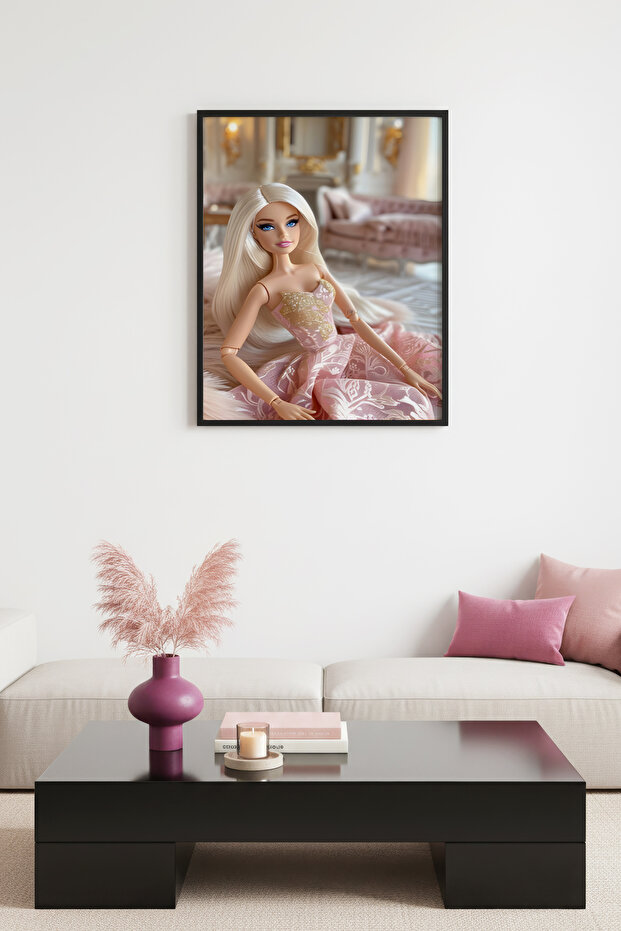 Black Wooden Framed Retro Painting - Vintage Style | Huhu2616 - Single Table Black Frame