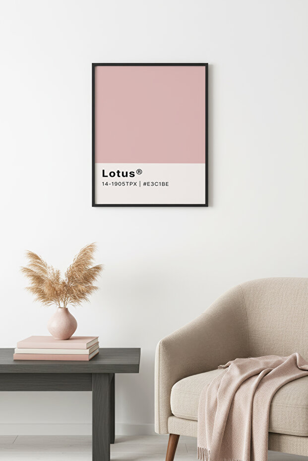 Black Wooden Framed Retro Painting - Pastel Tones | Huhu2467 - Single Table Black Frame
