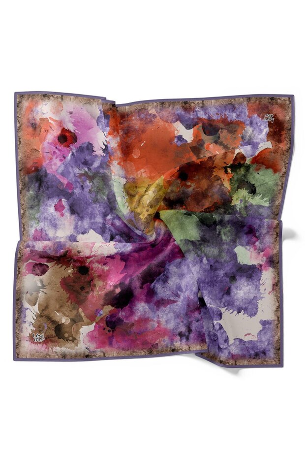 Pastel Color Splash Pattern Sparkling Crystal Scarf