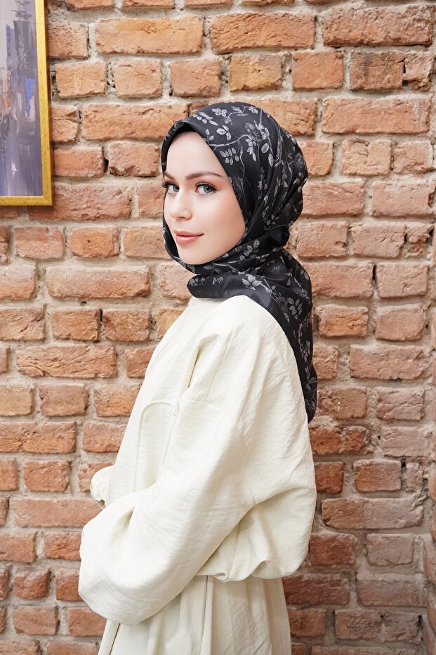 Olive Pattern Voile Soft Scarf - 2
