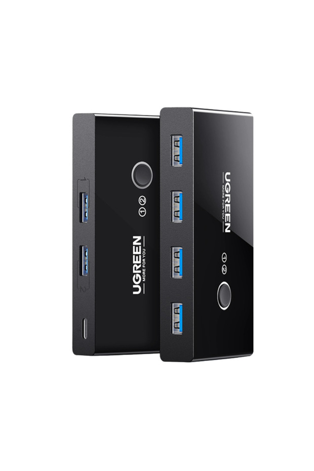 US216-30768 USB 3.0 Sharing Switch Box 2 In 4 Out Black