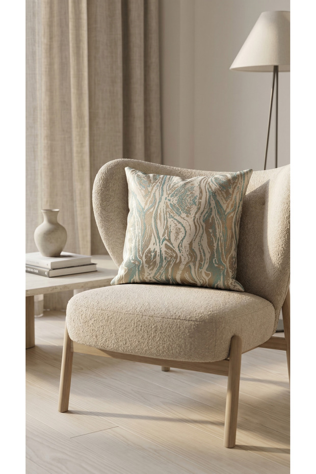 Double-Sided Imported Lara Pattern Throw Pillow Cover-Anthracite