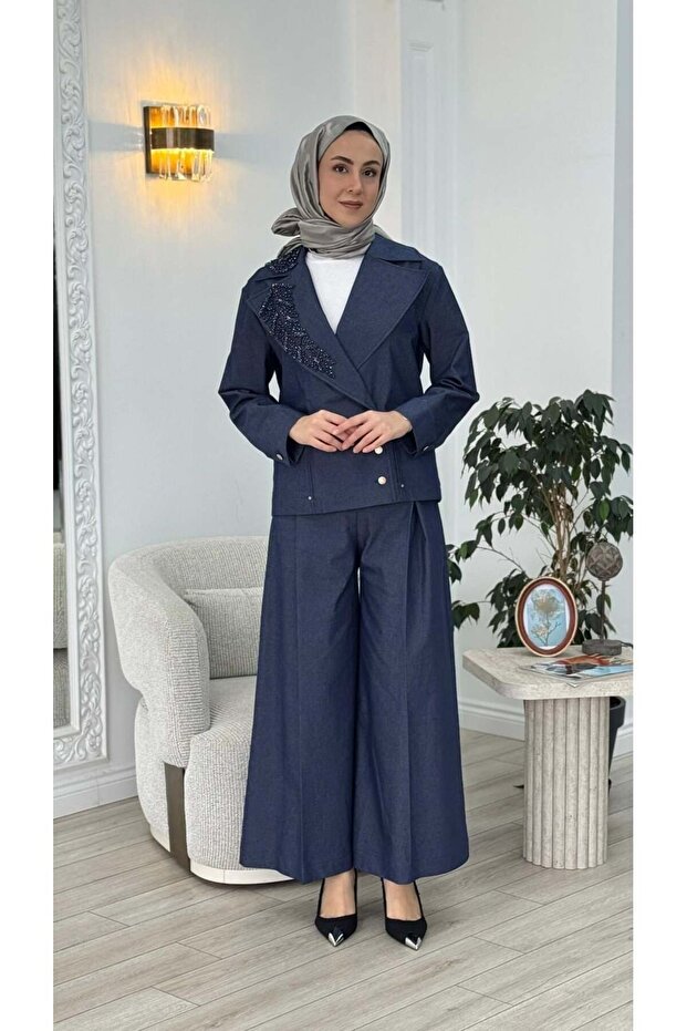 Pleated Denim Trousers 26Ss4026