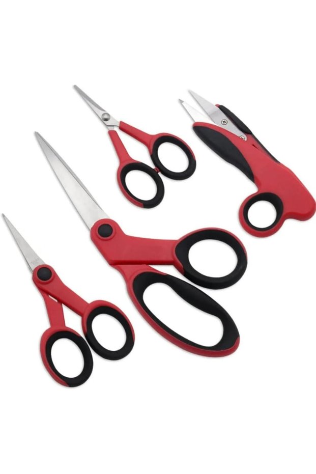 Scissors Set of 4 Stainless Steel (4 Colors Color Sent According to Stock Status.)