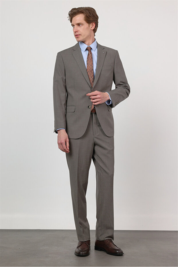 Green Mono Collar 4 Drop Comfort Fit Full Lining Flexible Suit 1001260168