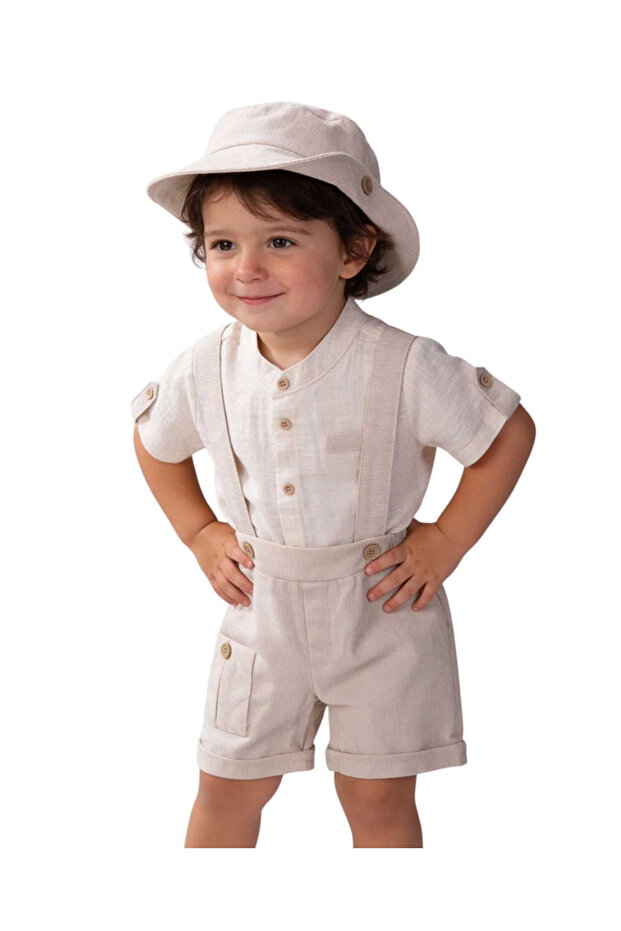 Boys & Baby 3-Piece Hat & Suspender Shorts Set Summer