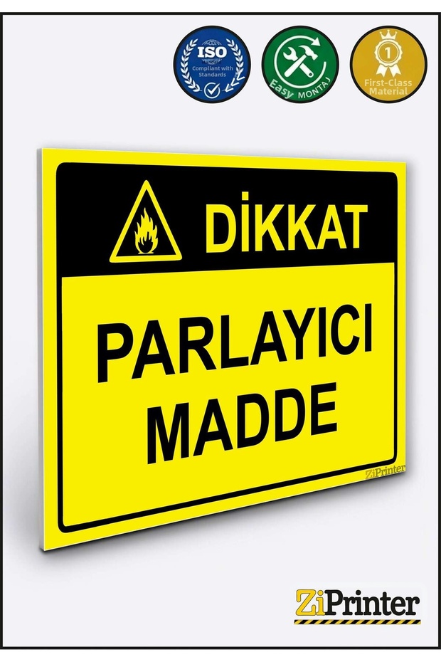 Caution Reflective Material Isg Warning Sign Dekota 50X70 cm
