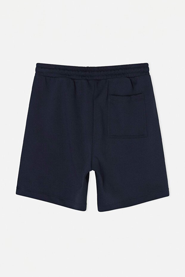 Lacivert Regular Fit Parça Dikişli Örme Şort & Bermuda TMNSS26SR00020 - 7