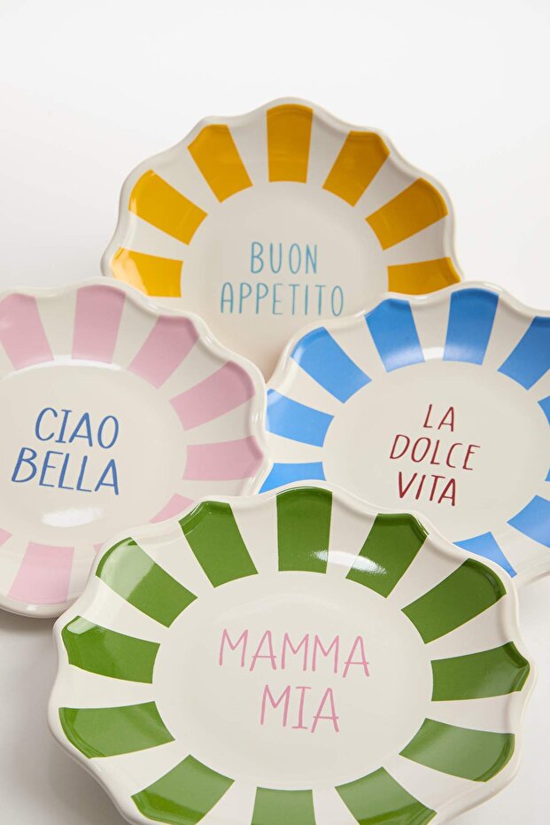 4'lü Summer Seramik Pasta Seti TPHSS26TBK00023 - 4