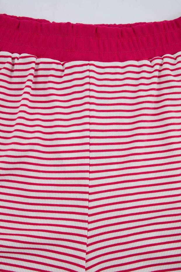 Pembe Çizgili Bağcıklı Kaşkorse Büyük Beden Pijama Altı TBBSS26IA00015 - 6