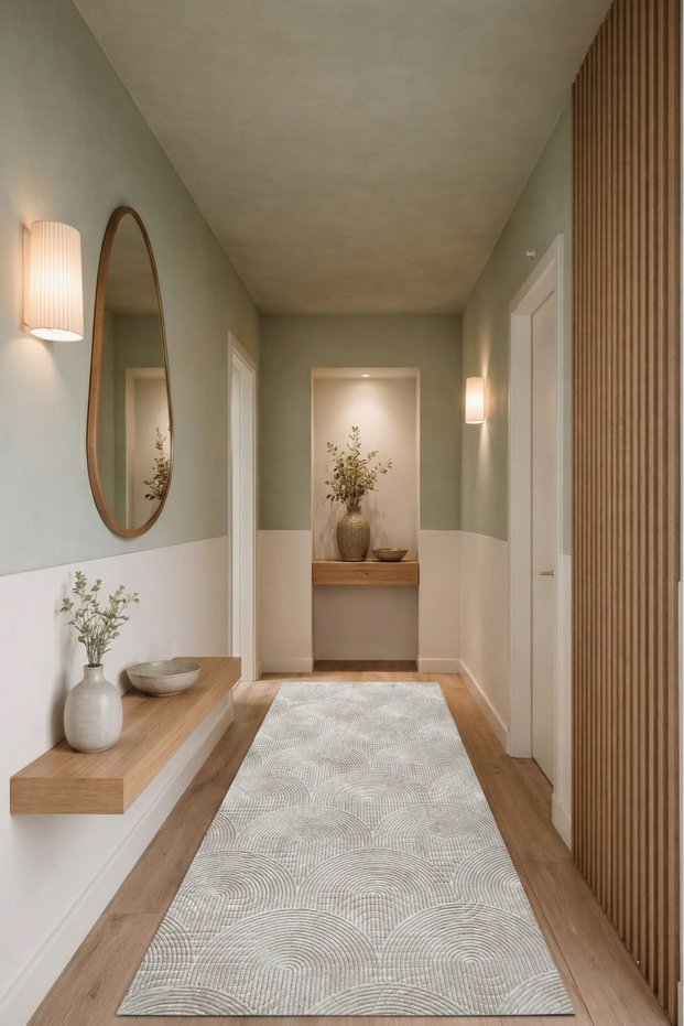 Non-Slip Sole Rug Cut Runner Rug for Living Room Corridor Kitchen Bedroom Rug 6002 Taupe Color