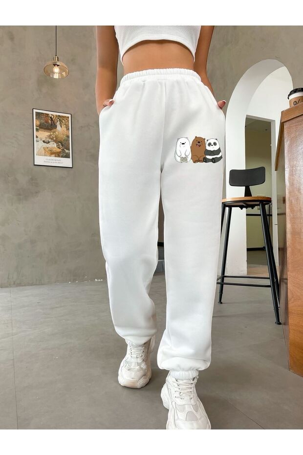 PANDA PRINTED TRACKSUIT PANTS