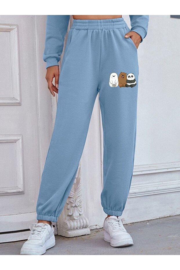 PANDA PRINTED TRACKSUIT PANTS