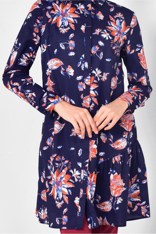 Front Button Flower Tunic 4911 - 4