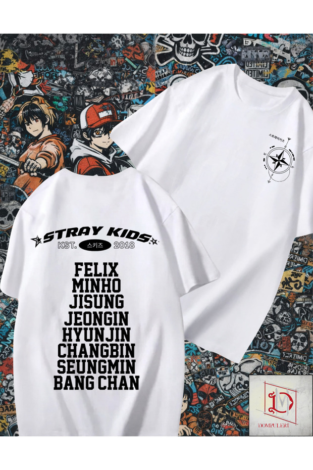 Stray Kids Printed Oversize Unisex T-Shirt