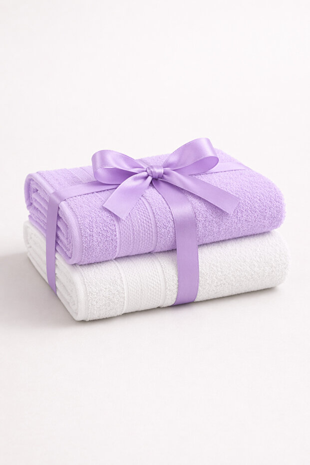 Home Gift 2-Piece Hand & Face Towel Set 100% Cotton Certified Gift Packaged 50X80 cm