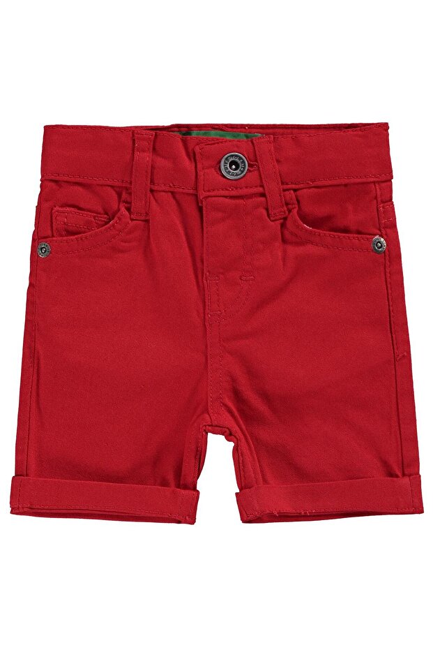 Gabardine 6-24 Months Shorts - Red