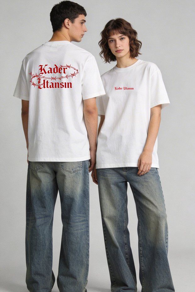 Unisex 100% Cotton Oversize Round Neck Printed T-Shirt