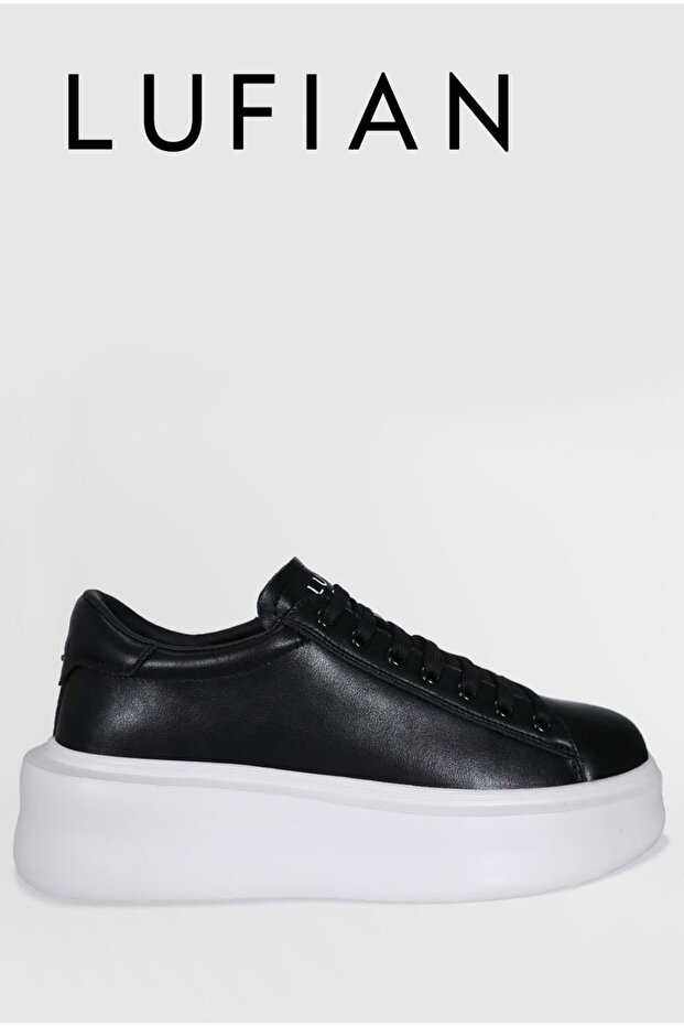 121230109 Grace Leather Unisex Sneaker Shoes Black-White
