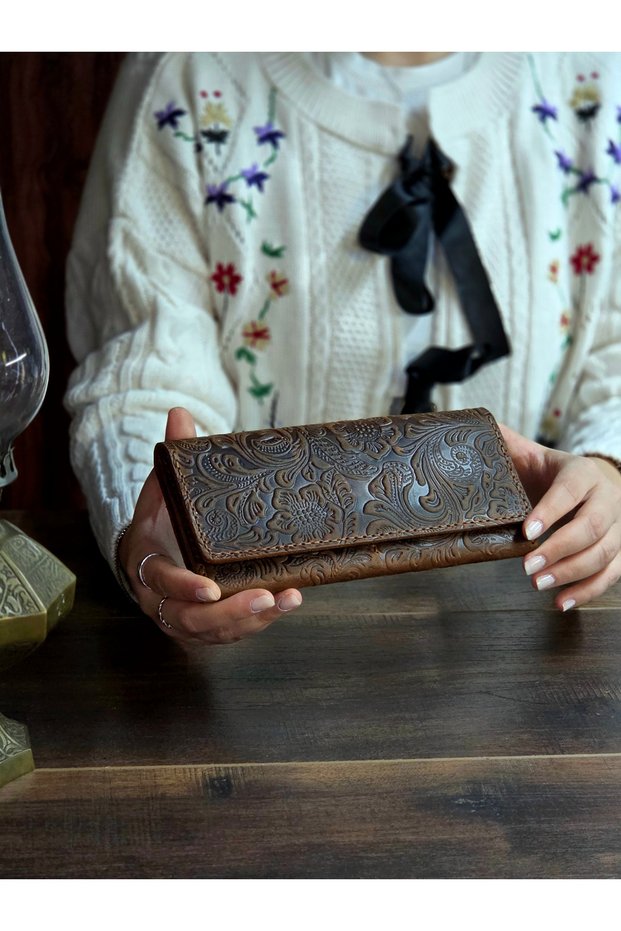 Mstng Large Long Women's Wallet Genuine Leather Handcrafted.Stylish Practical Birthday&Mother'S&Valentine's Day Gift