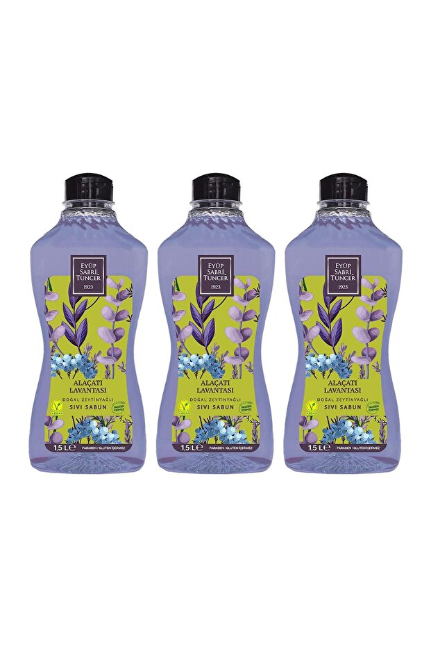 Düvenci Wholesale Alaçatı Lavender Liquid Soap 1500 ml X 3 Pieces