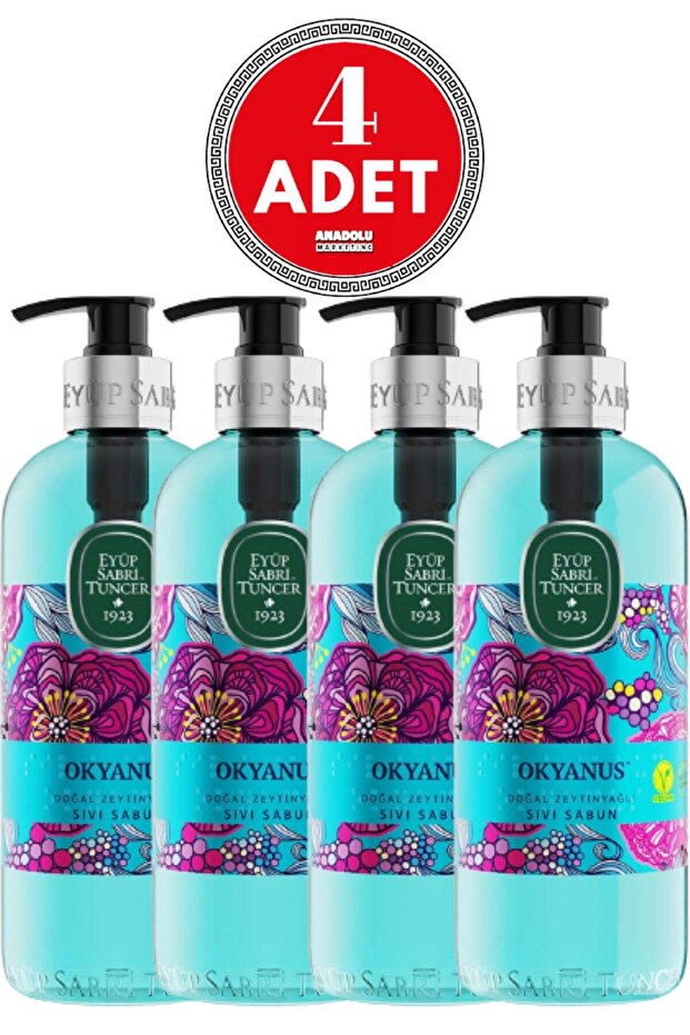 Natural Olive Oil Liquid Soap Ocean 500 ml X 4 Pcs