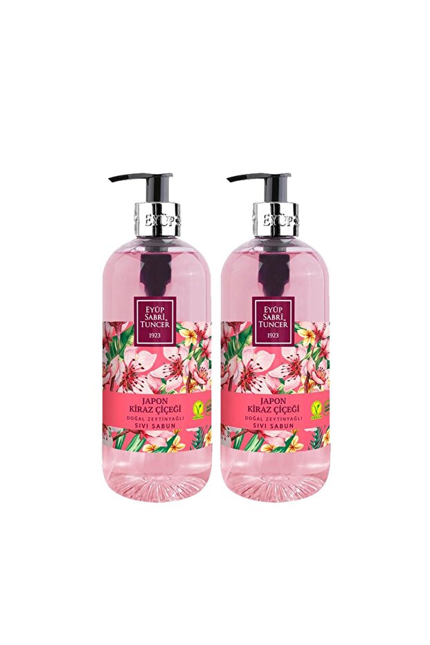 Natural Olive Oil Liquid Soap Japanese Cherry Blossom 500 ml X 2 Pcs