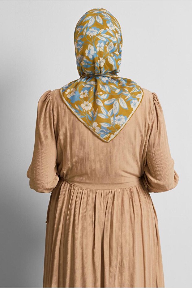 Flower Patterned Scarf 8560 - 2