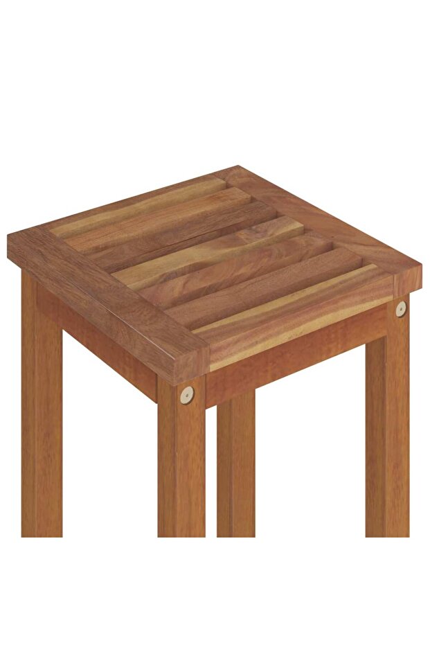 Bar Stools 4 pcs Solid Wood Acacia - 2