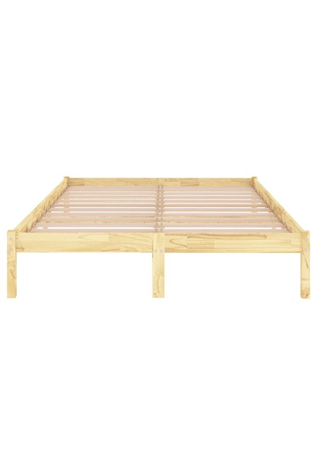 Bed Frame without Mattress Solid Wood King Size - 2
