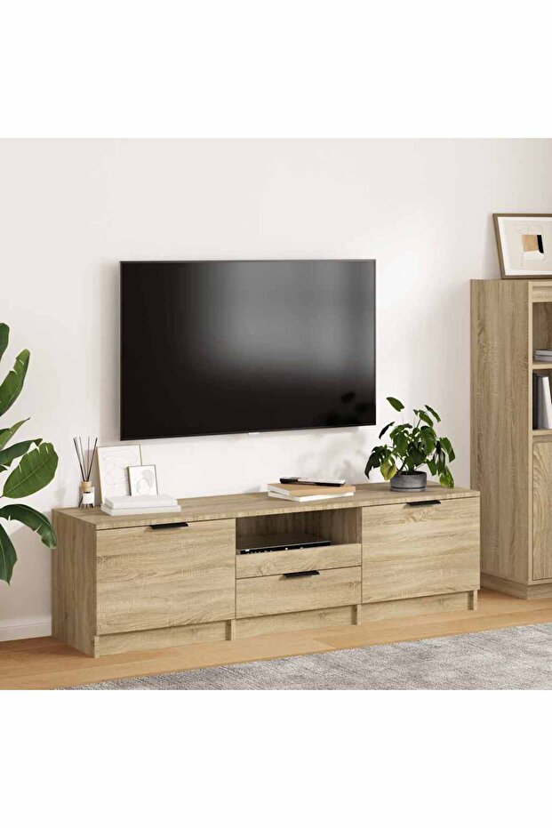TV Cabinet Sonoma Oak 140x35x40 cm Engineered Wood