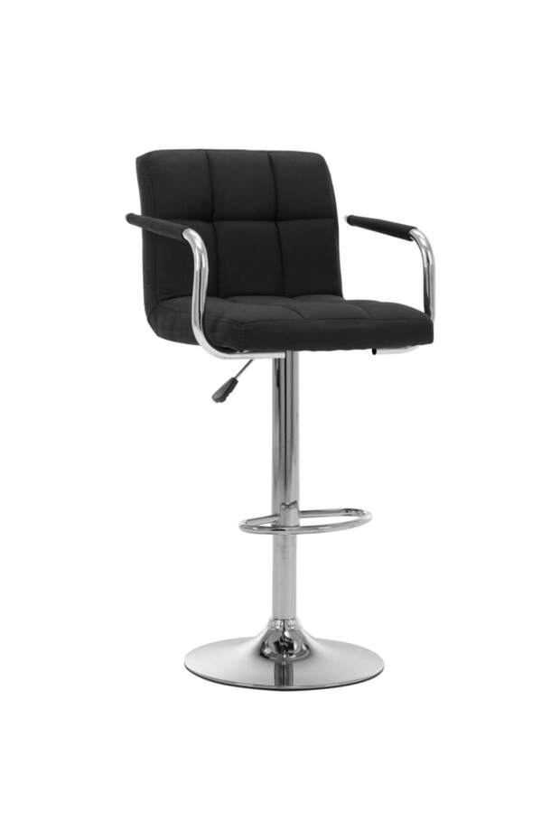 Bar Stool Black Fabric