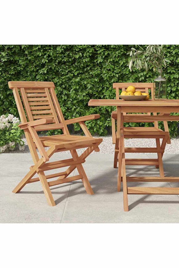 Folding Garden Chairs 2 pcs 56x63x90 cm Solid Wood Teak