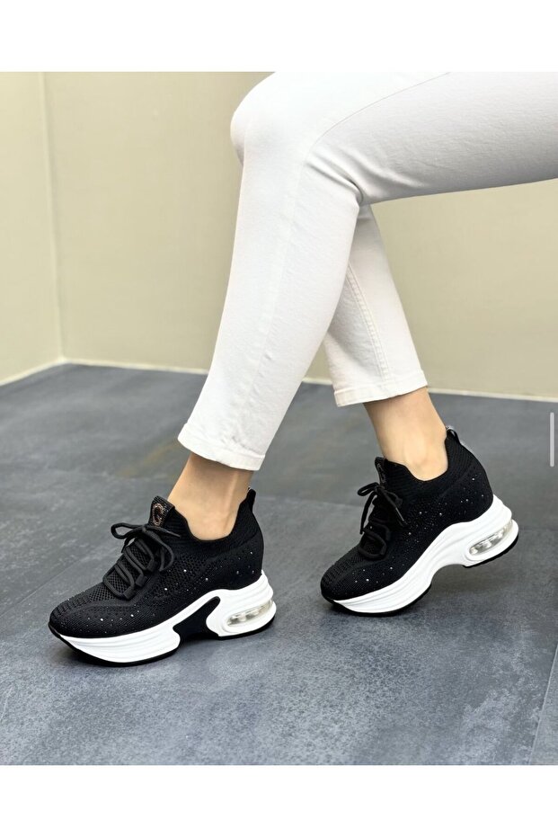 Imported Hidden Padded Air Sole Stone Lace-up Sneakers