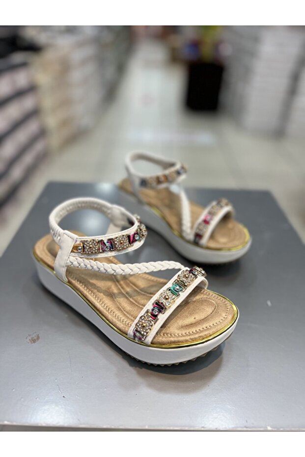 Feta Heeled Women's Stylish Elastic Sandals