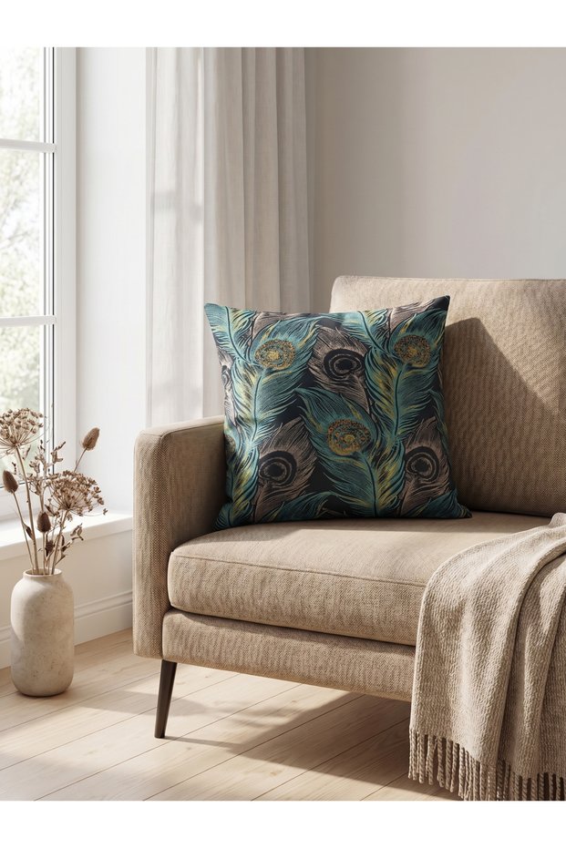 Premium Special Series Palm Tree Pattern Double-Sided Throw Pillow Cover
