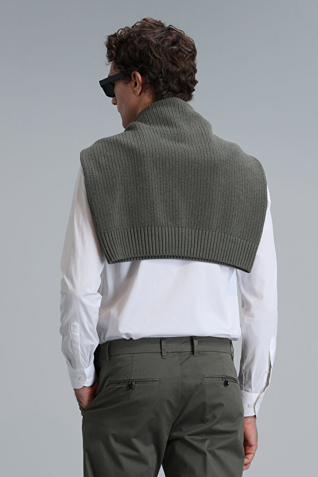 Mega Erkek Basic Gömlek Comfort Fit Beyaz - 6