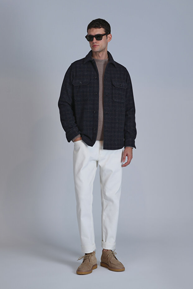 Focus Erkek Basic Gömlek Slim Fit Antrasit - 4