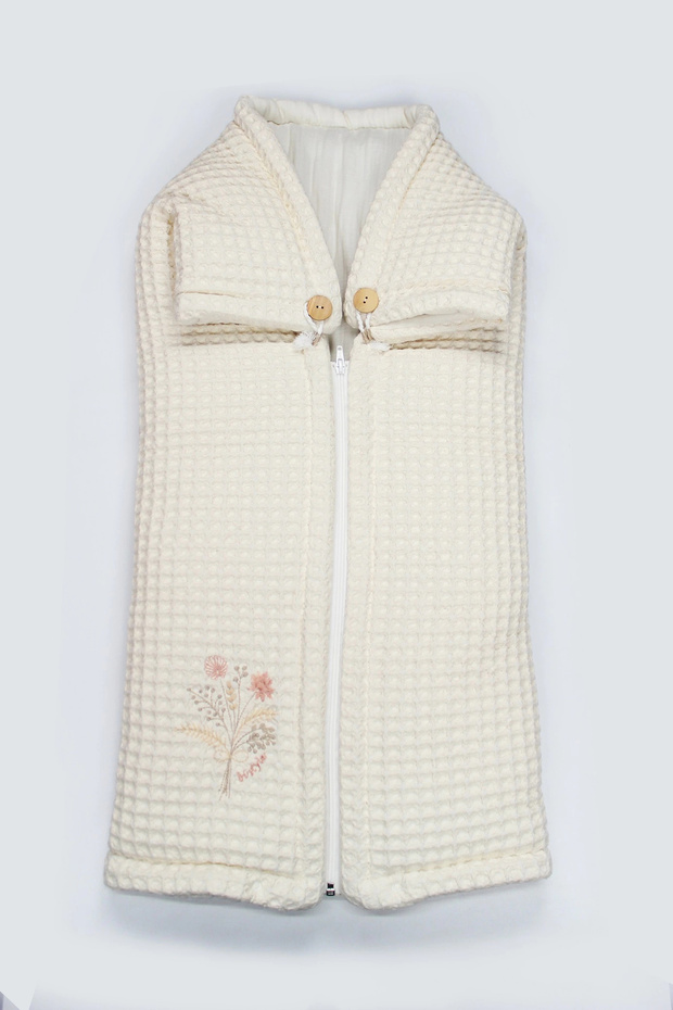 Natural life zippered pike blanket girl 70113 ecru