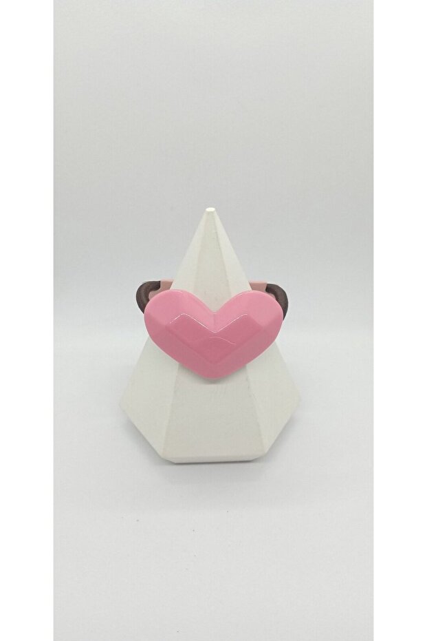Pink Color Heart Rubber Buckle