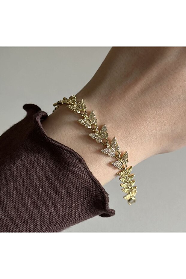 Gold Color Butterfly Glow Bracelet